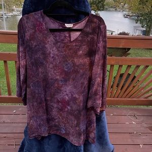 Gorgeous Purple Brittany Black blouse gently used